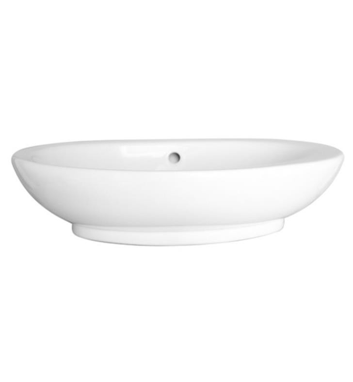 BARCLAY 4-325WH INFINITY 23 1/8 INCH SINGLE BASIN ABOVE COUNTER BATHROOM SINK - WHITE