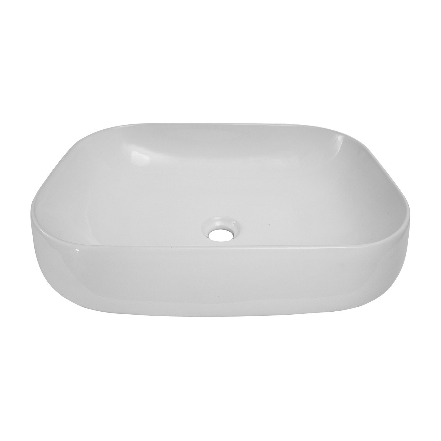 BARCLAY 4-436WH CELINO 21 3/4 INCH SINGLE BASIN ABOVE COUNTER BATHROOM SINK - WHITE