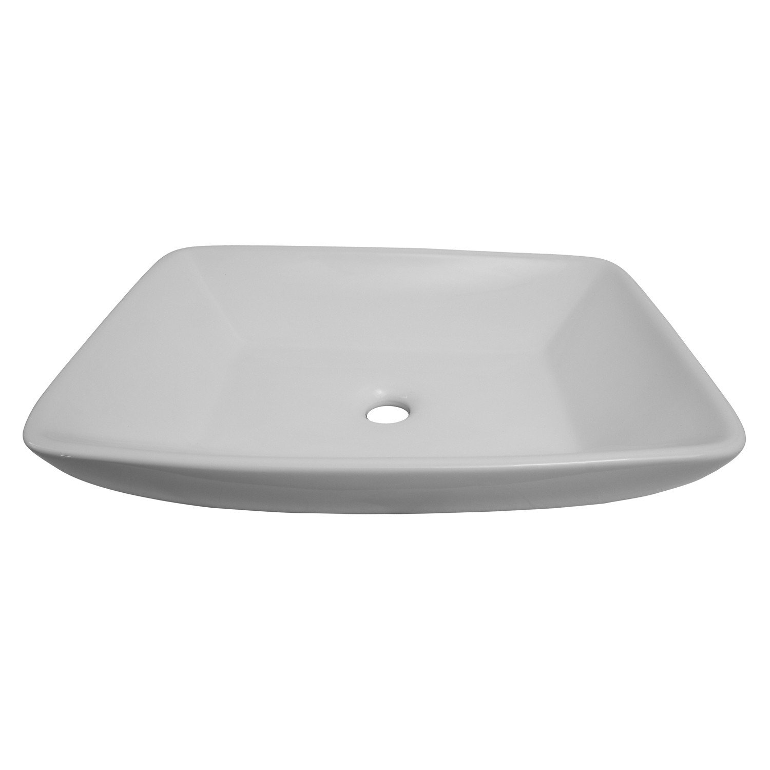 BARCLAY 4-439WH CARLOS 23 1/2 INCH SINGLE BASIN ABOVE COUNTER BATHROOM SINK - WHITE