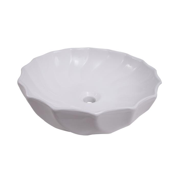 BARCLAY 4-459WH ANNA 18 1/2 INCH SINGLE BASIN ABOVE COUNTER BATHROOM SINK - WHITE