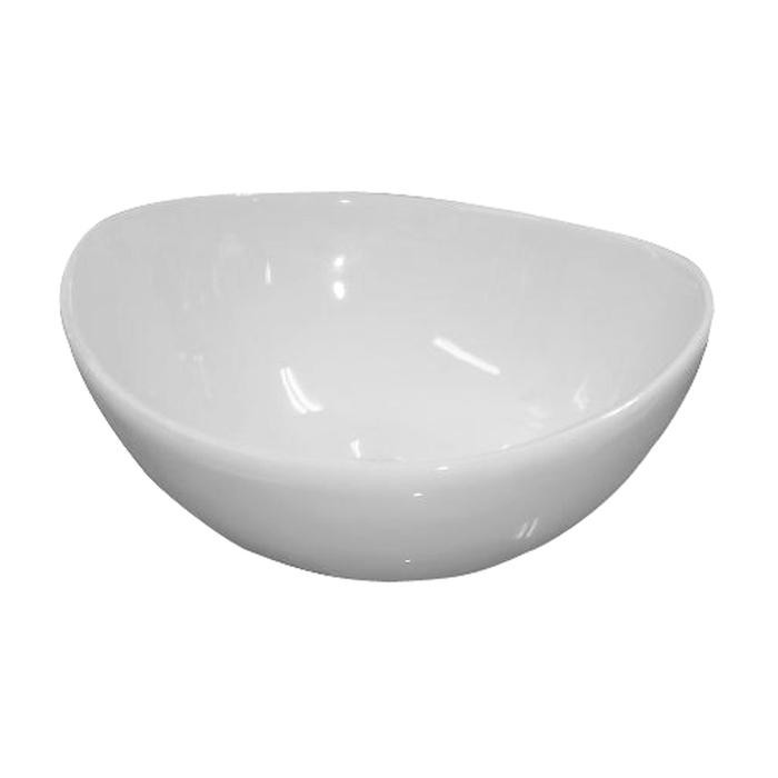 BARCLAY 4-610WH CASCADE 15 1/4 INCH SINGLE BASIN ABOVE COUNTER BATHROOM SINK - WHITE