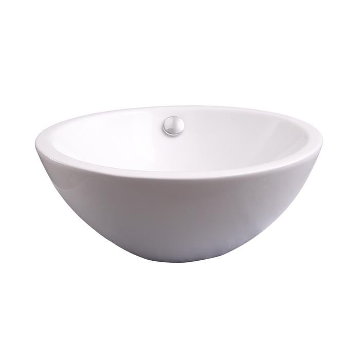 BARCLAY 4-8010WH DAYTON 15 3/8 INCH SINGLE BASIN ABOVE COUNTER BATHROOM SINK - WHITE