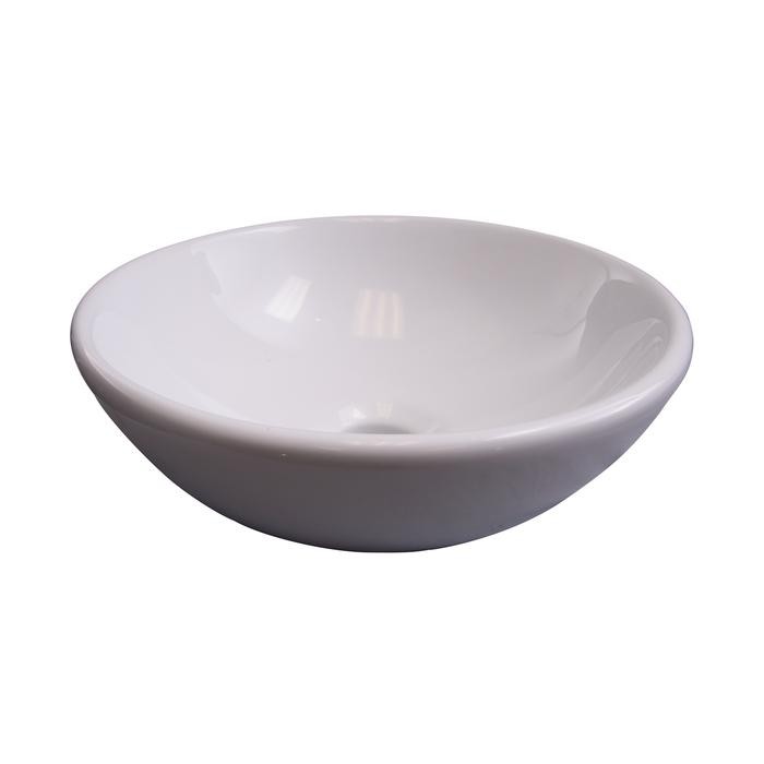 BARCLAY 4-8016WH ESSIE 11 1/4 INCH SINGLE BASIN ABOVE COUNTER BATHROOM SINK - WHITE