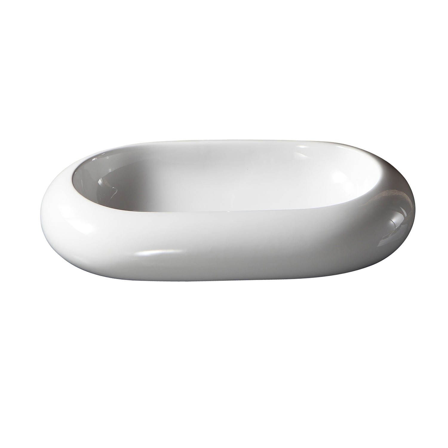 BARCLAY 4-8050WH HOLTON 25 3/8 INCH SINGLE BASIN ABOVE COUNTER BATHROOM SINK - WHITE