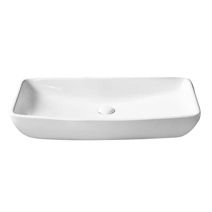 BARCLAY 4-8060WH PERICON 27 3/4 INCH SINGLE BASIN ABOVE COUNTER BATHROOM SINK - WHITE