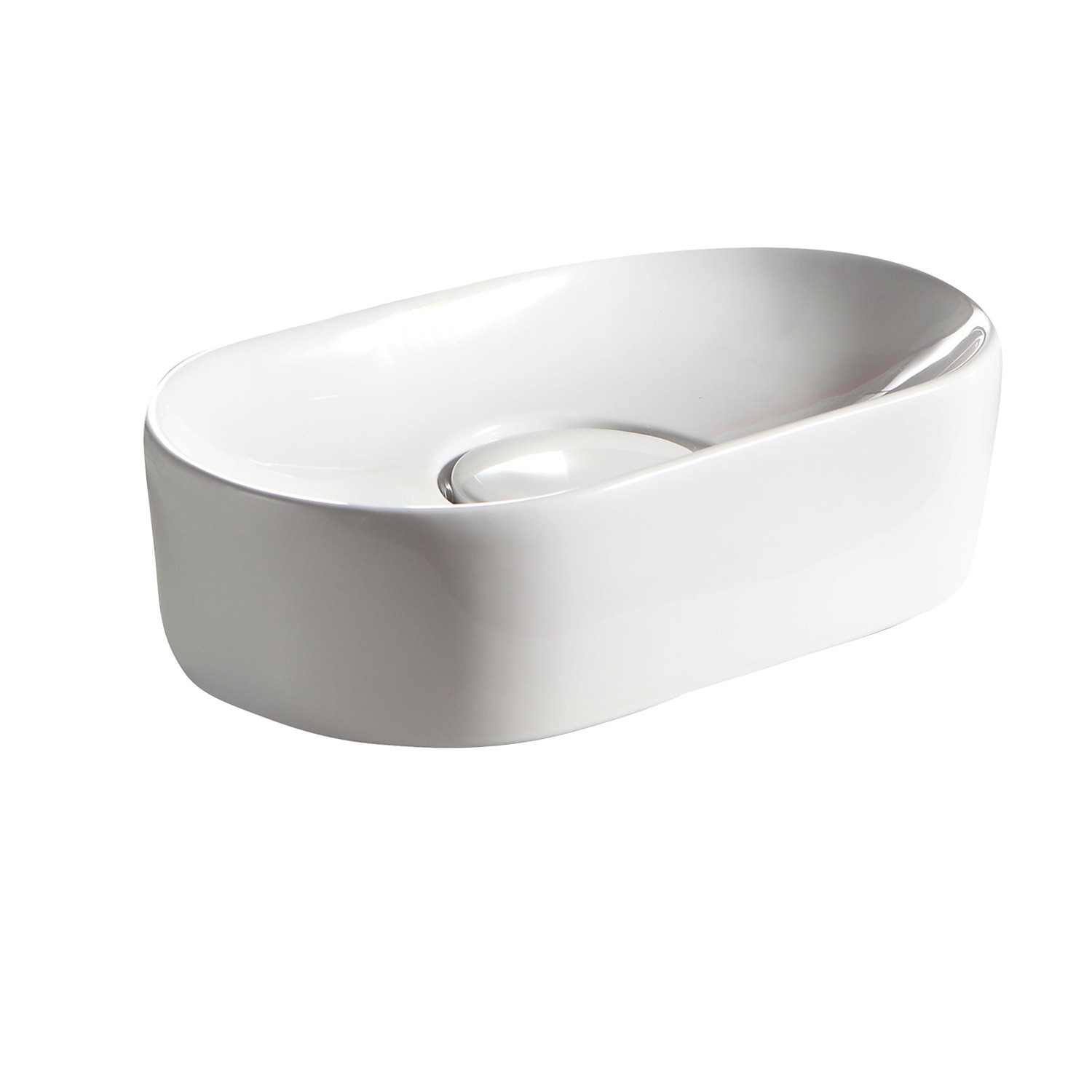 BARCLAY 4-8086WH HONORA 19 3/8 INCH SINGLE BASIN ABOVE COUNTER BATHROOM SINK - WHITE