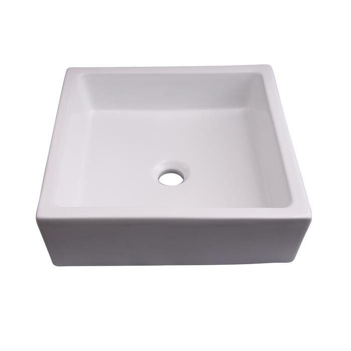 BARCLAY 4-8090WH MEROM 15 3/4 INCH SINGLE BASIN ABOVE COUNTER BATHROOM SINK - WHITE