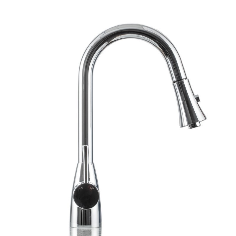 STRICTLY KF600 SLEEK AND SHINY SINGLE HOLE PULL-DOWN KITCHEN FAUCET