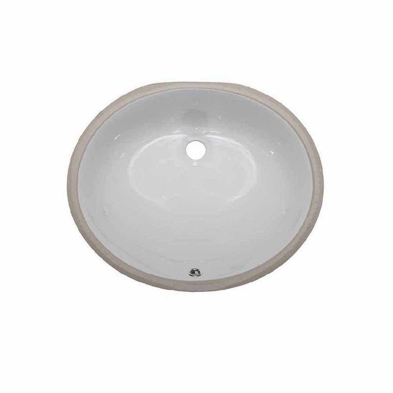 STRICTLY UO1714 20 INCH OVAL PORCELAIN SINK