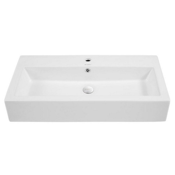 SWISS MADISON SM-VS292 VOLTAIRE 32 INCH WIDE RECTANGLE VESSEL SINK IN WHITE