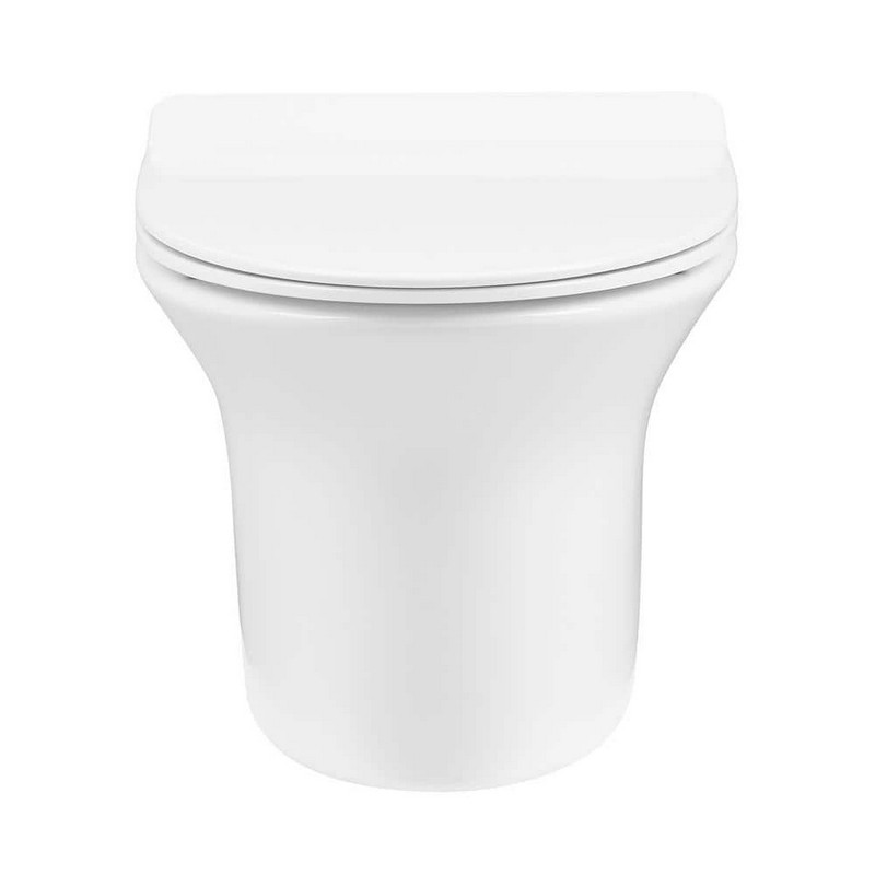 SWISS MADISON SM-WT470 CASCADE 14 1/4 INCH WALL-HUNG ELONGATED TOILET BOWL - GLOSSY WHITE
