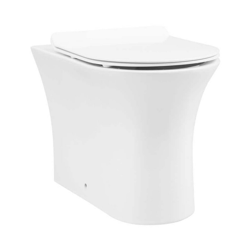 SWISS MADISON SM-WT520 CASCADE 14 5/8 INCH BACK-TO-WALL ELONGATED TOILET BOWL - GLOSSY WHITE
