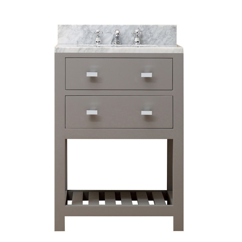 WATER-CREATION MA24CW01CG-000BX0901 MADALYN 24 INCH CASHMERE GREY SINGLE SINK BATHROOM VANITY WITH FAUCET
