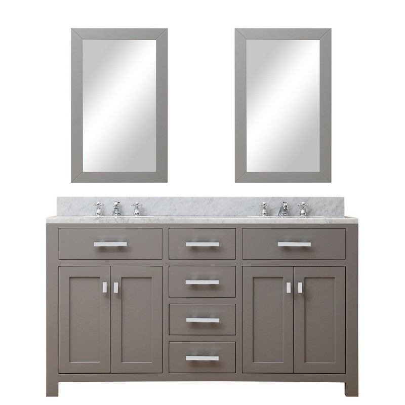 Double Sink Bathroom Vanity, Mirror For 60 Inch Double Vanity With Sink On Top
