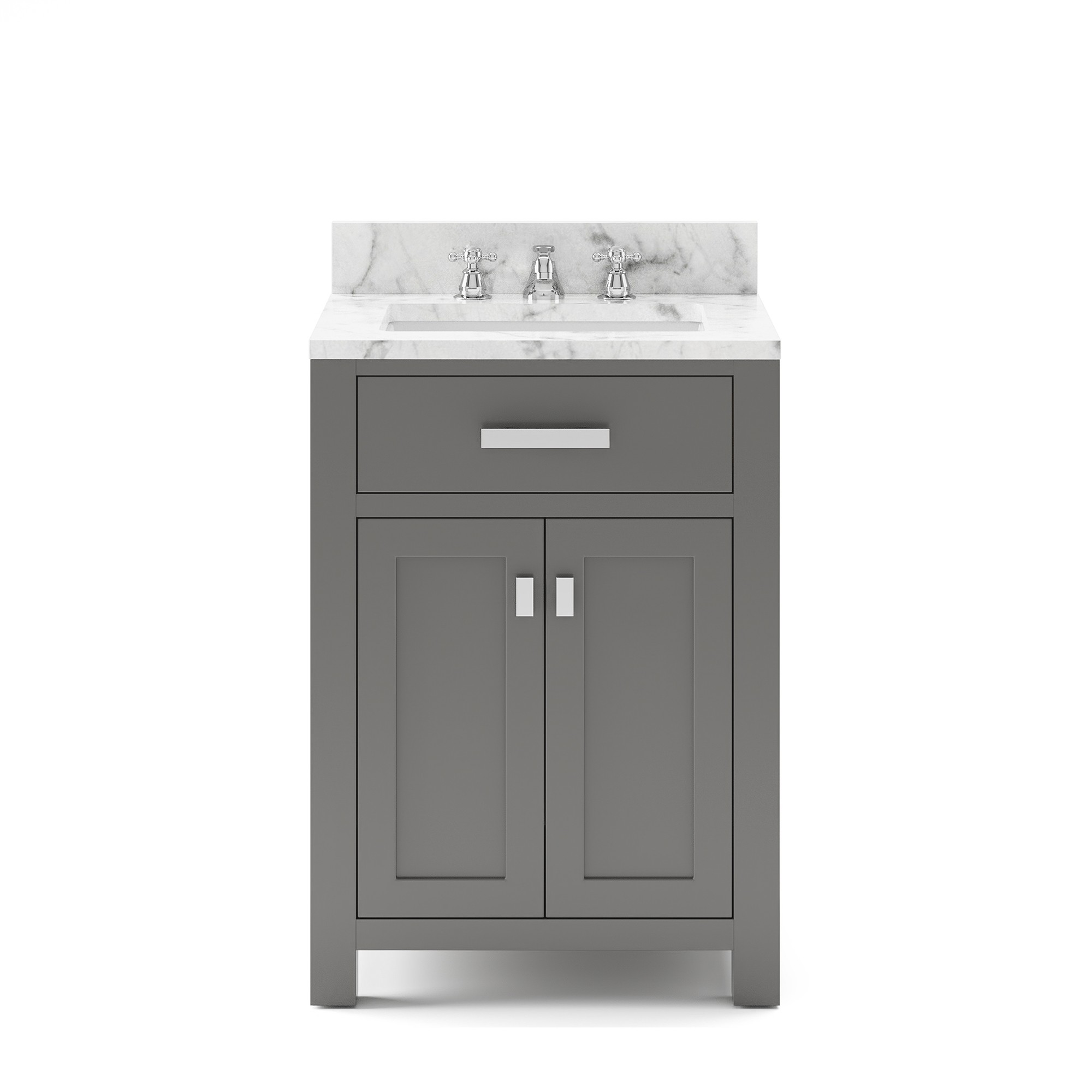 WATER-CREATION MS24CW01CG-000BX0901 MADISON 24 INCH CASHMERE GREY SINGLE SINK BATHROOM VANITY WITH FAUCET