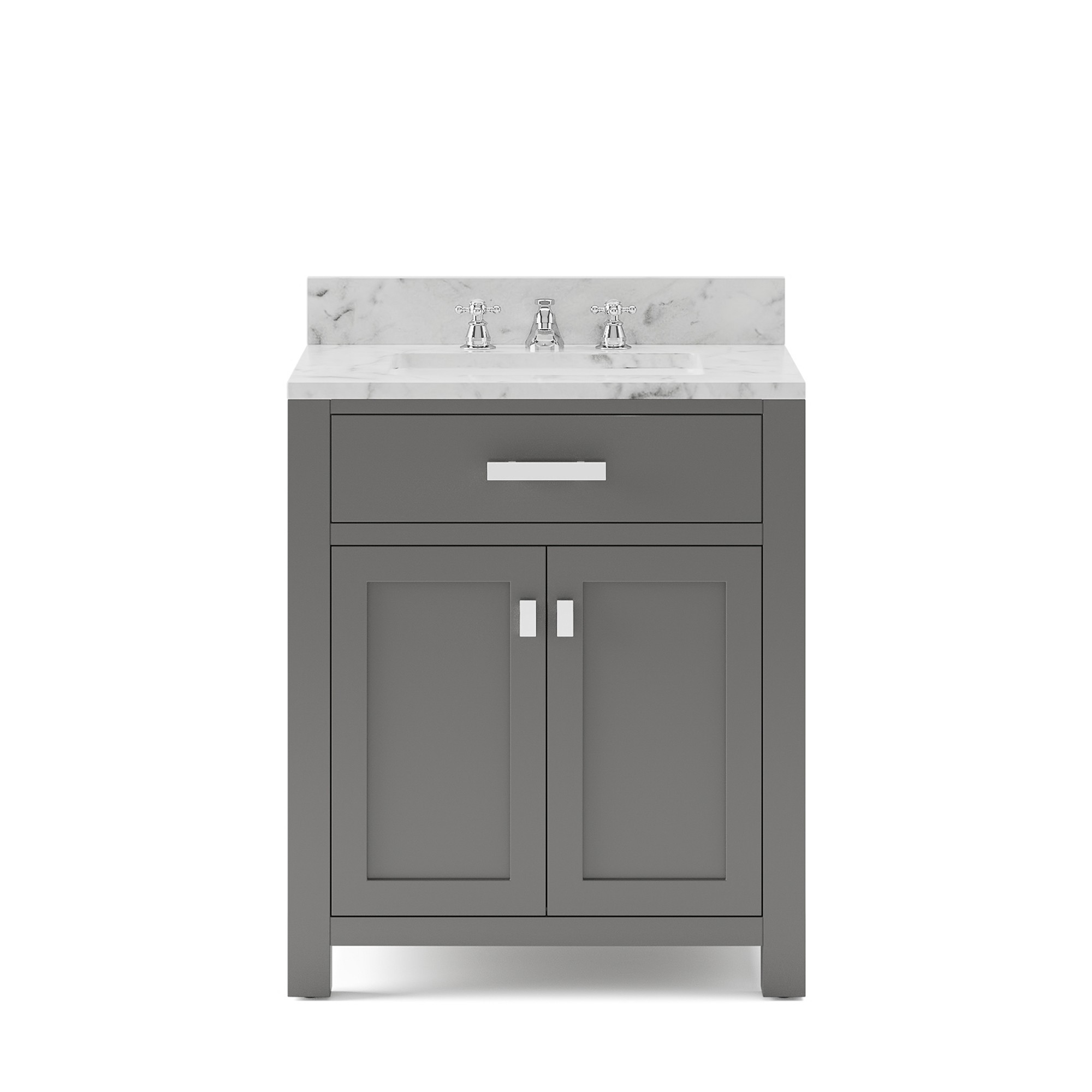 WATER-CREATION MS30CW01CG-000BX0901 MADISON 30 INCH CASHMERE GREY SINGLE SINK BATHROOM VANITY WITH FAUCET