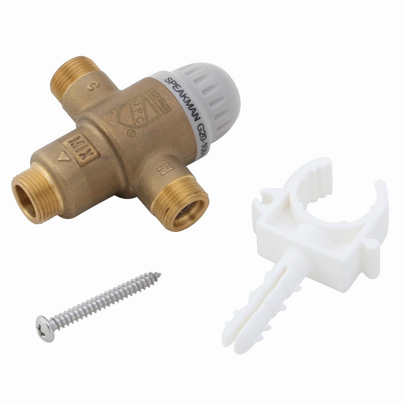 SPEAKMAN A-TMV 2 1/4 INCH UNDER COUNTER THERMOSTATIC MIXING VALVE - BRASS