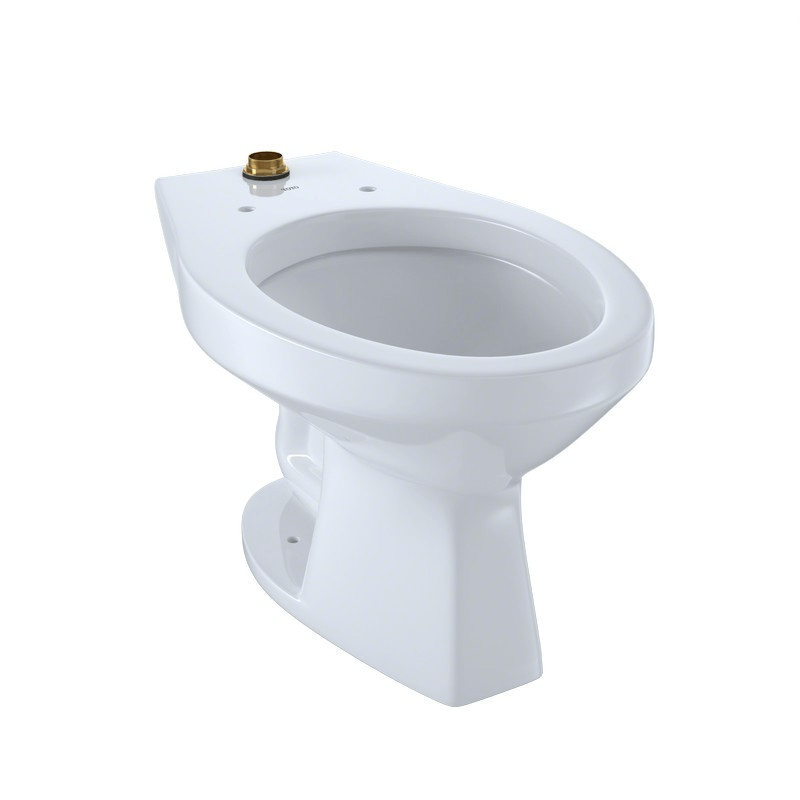 TOTO CT705UNG#01 ELONGATED 1.0 GPF FLOOR-MOUNTED FLUSHOMETER TOILET BOWL WITH TOP SPUD AND CEFIONTECT IN COTTON WHITE