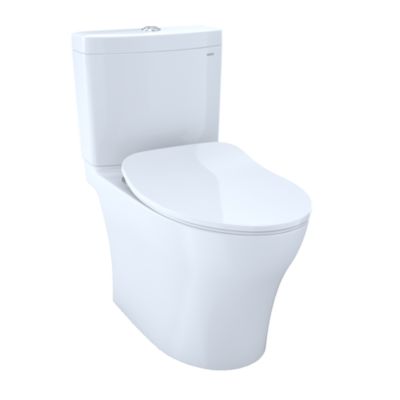 TOTO MS446234CEMFG#01 AQUIA IV TWO-PIECE ELONGATED DUAL FLUSH 1.28/0.8 GPF TOILET WITH CEFIONTECT/SOFTCLOSE SEAT,WASHLET+ READY IN COTTON WHITE