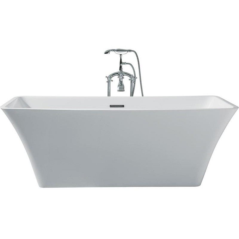 ARIEL PLATINUM PS105-6730 SEDONA 67 INCH ACRYLIC RECTANGLE BATHTUB WITH CENTER DRAIN AND FLAT BOTTOM, IN WHITE