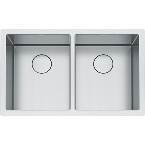 FRANKE PS2X120-14-14 PROFESSIONAL 2.0 SERIES 31-1/2 INCH UNDERMOUNT DOUBLE BOWL STAINLESS STEEL SINK, 16-GAUGE