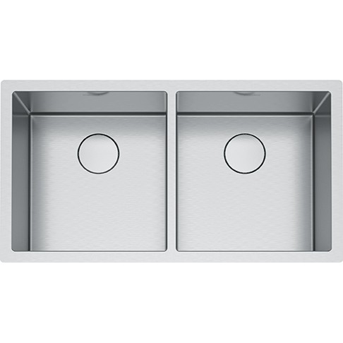 FRANKE PS2X120-16-16 PROFESSIONAL 2.0 SERIES 35-1/2 INCH UNDERMOUNT DOUBLE BOWL STAINLESS STEEL SINK, 16-GAUGE