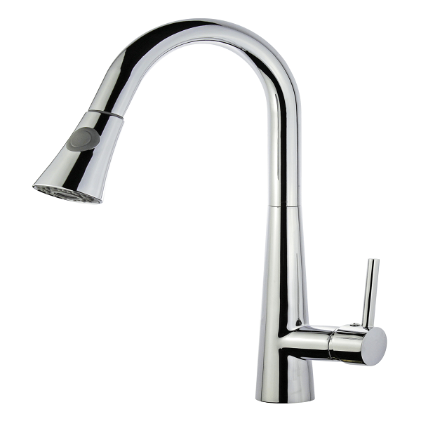 LEGION FURNITURE ZK88402AB-PC UPC KITCHEN FAUCET WITH DECK PLATE IN POLISHED CHROME