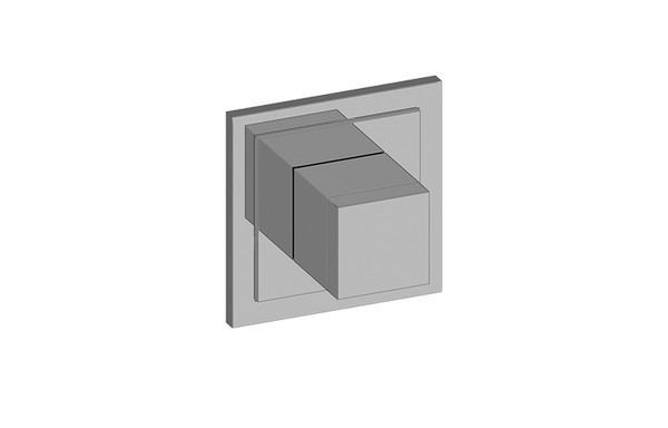 GRAFF G-8024-SH1-T M-SERIES TRANSITIONAL SQUARE STOP/VOLUME TRIM PLATE WITH KNOB HANDLE
