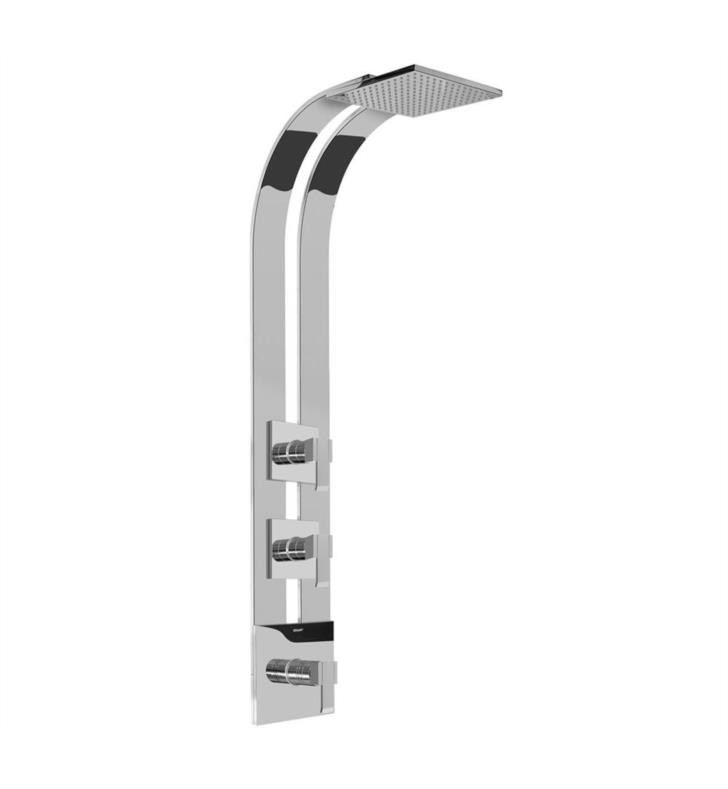 GRAFF G-8850-LM38S-T QUBIC SHOWER PANEL AND HANDLES