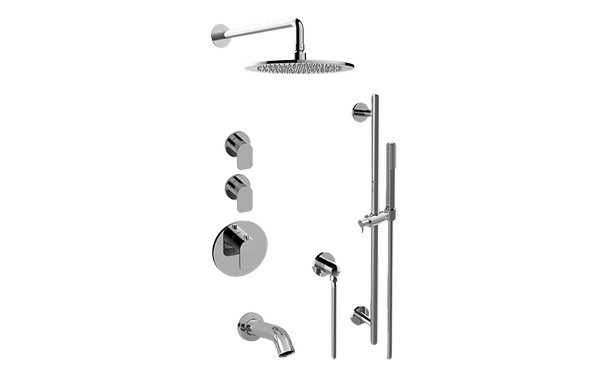 GRAFF GL3.612ST-LM42E0 SENTO FULL THERMOSTATIC SHOWER SYSTEM WITH DIVERTER VALVE (ROUGH AND TRIM)