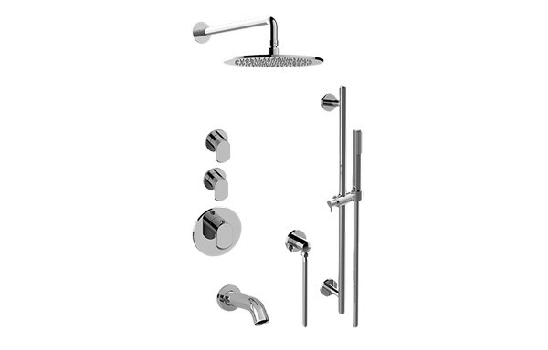 GRAFF GL3.612ST-LM45E0 PHASE FULL THERMOSTATIC SHOWER SYSTEM WITH DIVERTER VALVE (ROUGH AND TRIM)