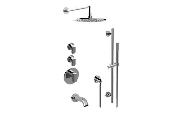 GRAFF GL3.612ST-LM58E0 SENTO FULL THERMOSTATIC SHOWER SYSTEM WITH DIVERTER VALVE (ROUGH AND TRIM)