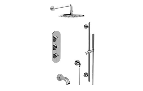 GRAFF GL3.612WT-LM42E0 SENTO FULL THERMOSTATIC SHOWER SYSTEM WITH DIVERTER VALVE (ROUGH AND TRIM)