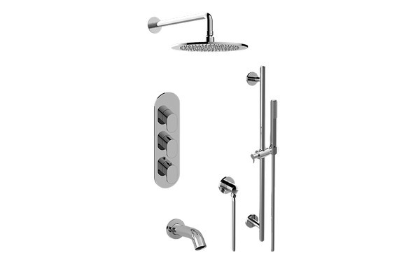 GRAFF GL3.612WT-LM44E0 AMETIS FULL THERMOSTATIC SHOWER SYSTEM WITH DIVERTER VALVE (ROUGH AND TRIM)