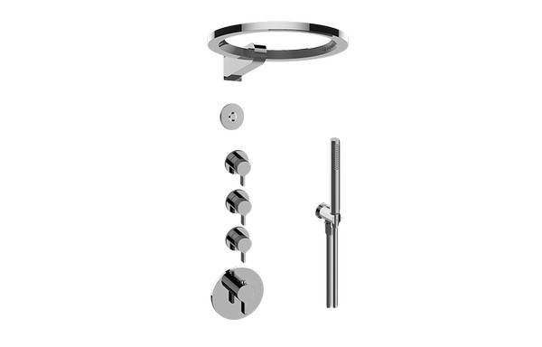 GRAFF GL4.029SC-LM46E0-T TERRA THERMOSTATIC SET WITH AMETIS RING AND HANDSHOWER (TRIM ONLY)