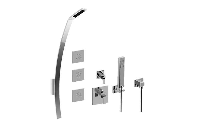 GRAFF GM2.128SG-LM40E0 IMMERSION FULL THERMOSTATIC SHOWER SYSTEM WITH DIVERTER VALVE (ROUGH AND TRIM)