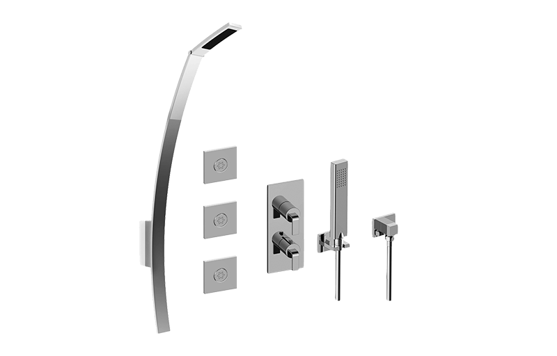 GRAFF GM2.128WG-LM40E0 IMMERSION FULL THERMOSTATIC SHOWER SYSTEM WITH DIVERTER VALVE (ROUGH AND TRIM)