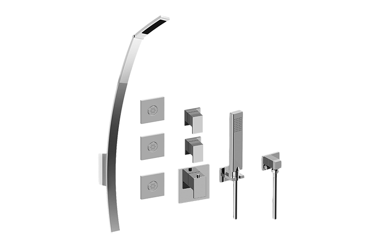 GRAFF GM3.128SH-LM31E0-T SOLAR FULL THERMOSTATIC SHOWER SYSTEM (TRIM ONLY)
