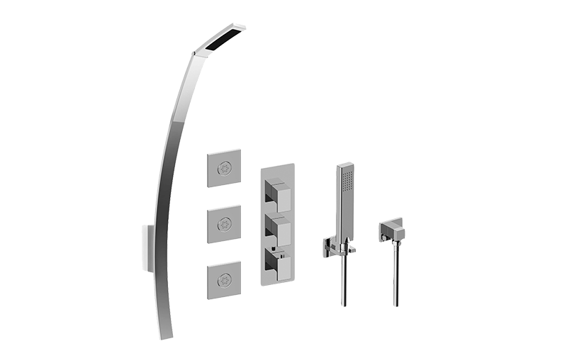 GRAFF GM3.128WH-LM31E0 SOLAR FULL THERMOSTATIC SHOWER SYSTEM (ROUGH AND TRIM)