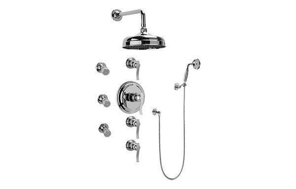 GRAFF GA1.222B-LM20S BALI THERMOSTATIC SET WITH BODY SPRAYS AND HANDSHOWER (ROUGH AND TRIM)