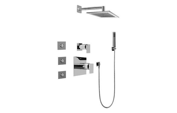 GRAFF GC5.122A-LM31S SOLAR FULL THERMOSTATIC SHOWER SYSTEM WITH TRANSFER VALVE (ROUGH AND TRIM)