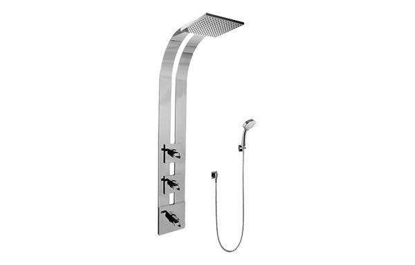 GRAFF GE2.030A-C9S IMMERSION SQUARE THERMOSTATIC SKI SHOWER SET WITH HANDSHOWERS (ROUGH AND TRIM)