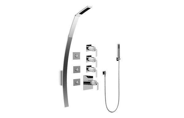 GRAFF GF1.120A-LM40S IMMERSION THERMOSTATIC SHOWER SET WITH BODY SPRAYS AND HANDSHOWER (ROUGH AND TRIM)