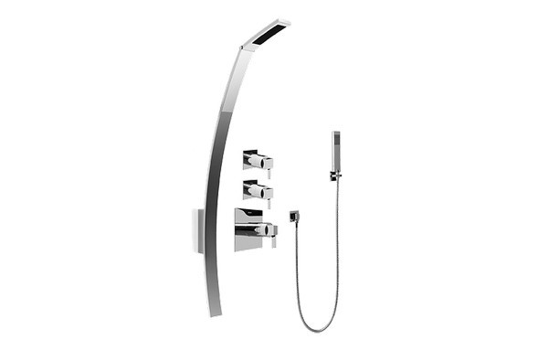 GRAFF GF2.020A-LM39S QUBIC TRE THERMOSTATIC SHOWER SET WITH HANDSHOWER (ROUGH AND TRIM)