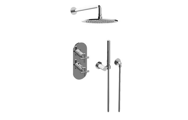 GRAFF GL2.022WD-C17E0 M.E.25/TERRA THERMOSTATIC SHOWER SYSTEM - SHOWER WITH HANDSHOWER