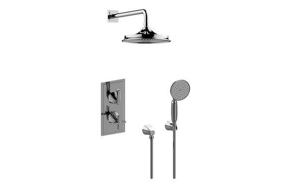 GRAFF GR2.022WD-1C1L FINEZZA DUE THERMOSTATIC SHOWER SYSTEM - SHOWER WITH HANDSHOWER