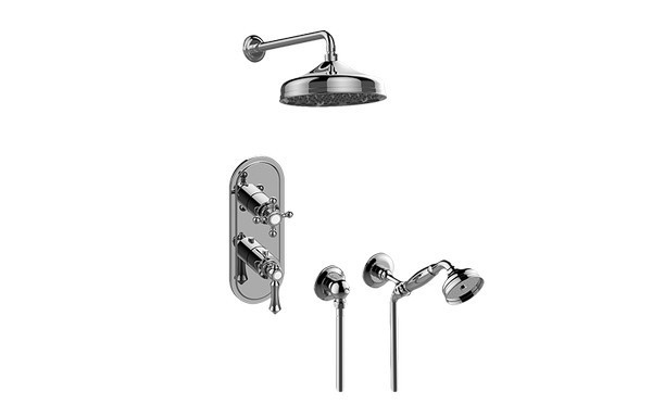 GRAFF GS2.022WD-LM15C2 CANTERBURY THERMOSTATIC SHOWER SYSTEM - SHOWER WITH HANDSHOWER