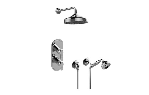 GRAFF GS2.022WD-LM20E0 BALI THERMOSTATIC SHOWER SYSTEM - SHOWER WITH HANDSHOWER