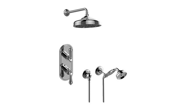 GRAFF GS2.022WD-LM34E0 CANTERBURY THERMOSTATIC SHOWER SYSTEM - SHOWER WITH HANDSHOWER