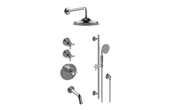 GRAFF GT3.K12ST-C16E0 CAMDEN THERMOSTATIC SHOWER SYSTEM - TUB AND SHOWER WITH HANDSHOWER